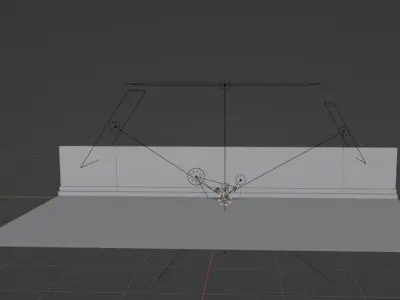 Wooden Hourglass 3D model