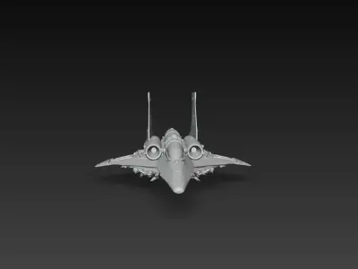 Sci-Fi Air Superiority Heavy Interceptor Fighter STL 3D print model