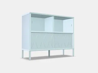 KALKNAS Cabinet with sliding doors 2 Low-poly 3D model