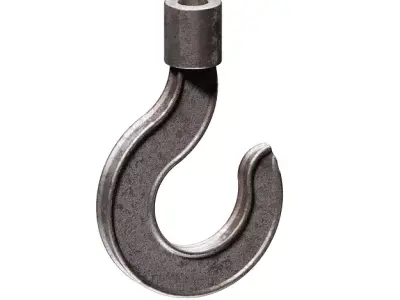 Rusty Crane Hook 3D model
