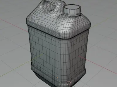 Plastic can Low-poly 3D model