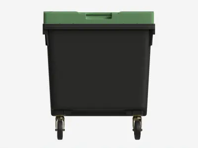 Mobile Waste Container 1100 L 3D model