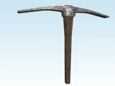 Pick Axe Low-poly 3D model purchase