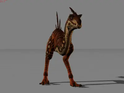 Raptors Animal Low-poly 3D model