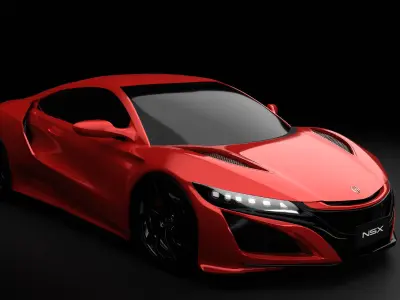 Acura nsx 2019 Red 3D model