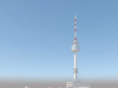 Namsan Tower Seoul and Environment 3D model