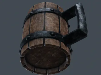 Medieval Mug - PBR Game Ready Low-poly 3D model