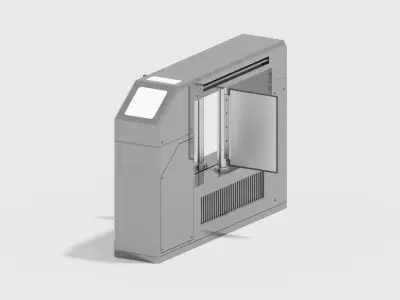 Subway Entry Gateway Low-poly 3D model