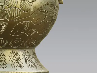  Vintage brass pitcher 3D model