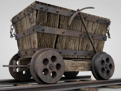 Old Minecart 3D model