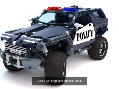 Lego military vehicles and characters collection 3D Model Pack