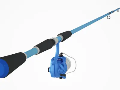 Fishing rod 3D model 3