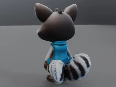 cute raccoon 3D model