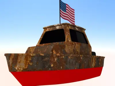USA Fishing Boat 3D model