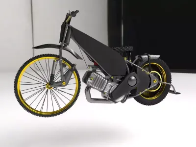 Speedway 500 bike Game ready Low-poly 3D model