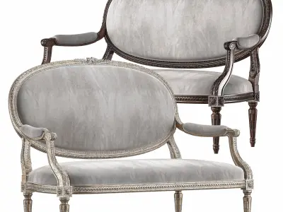 chairish louis sofa art 5694 3D model