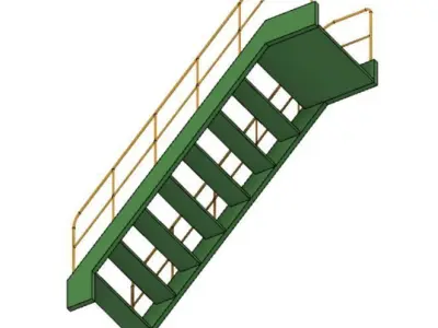Stairs stair treads and risers 3D model