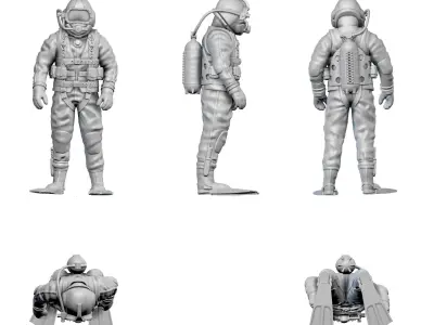 Industrial Diver Pos 02 3D print model