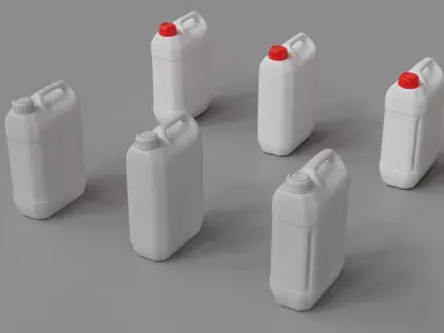 Gallon Set Low-poly 3D model