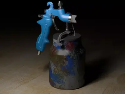 Pistol paint 3D model