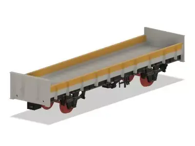 OO Model Railway BR Seahorse ZCA Ballast Wagon 3D print model