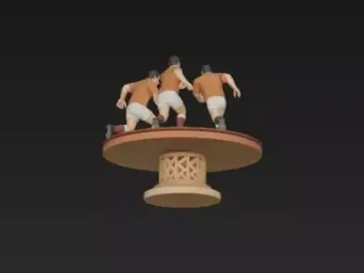Rugby Players Podium 3D Model 3D print model