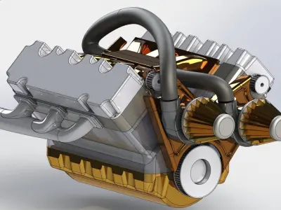 V6 Engine  3D model