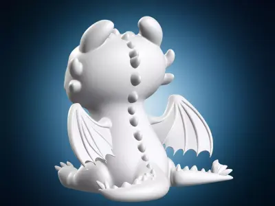 Light Fury Dragon 3D print model purchase