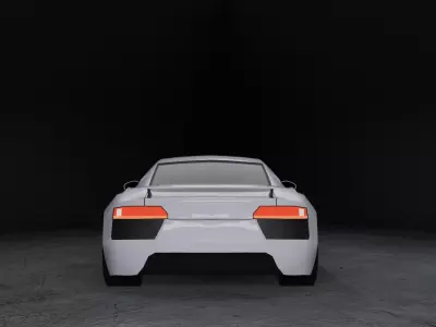 Stylized Audi R8 - Game Ready Low-poly 3D model