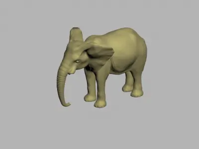 Elephant 3d models maya scene and 3ds max file 3D model