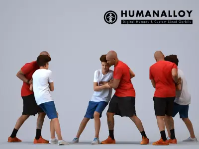 00374Lucas010 - Young mixed-race male exercising in summer 3D model