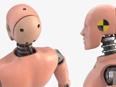 Crash Test Dummy 1 Rigged Biped 3D model