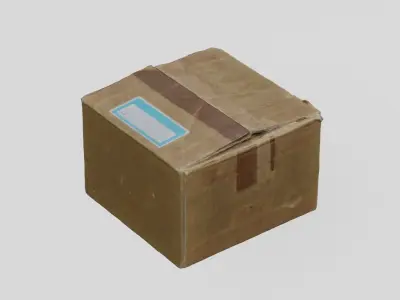 Card Box 2 Modern 3D scan PBR 4K textures Low-poly 3D model
