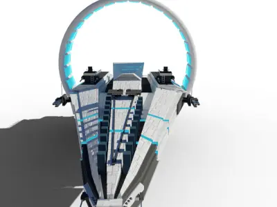Spaceship 2 lego Low-poly 3D model
