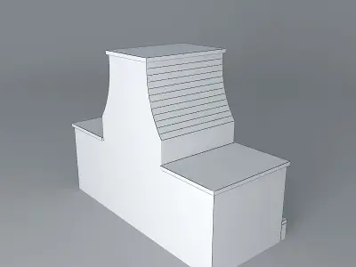 Curve sided Fireplace Free 3D model