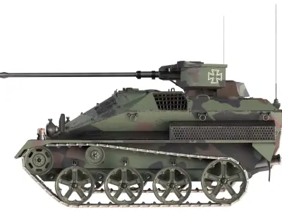 Wiesel Armored Weapons Carrier Low-poly 3D model