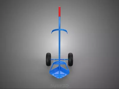 SINGLE HANDLE HAND TRUCK TROLLEY DOLLY CART PALLET TRANSPORT 2 3D model