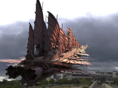 Airship Dragon Emperor 3D model