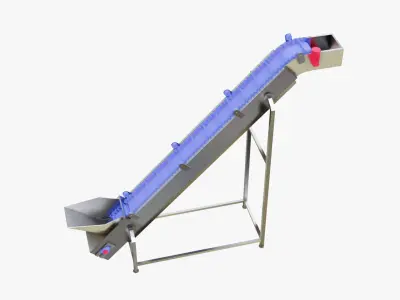 Plastic Belt Gooseneck Elevator Low-poly 3D model