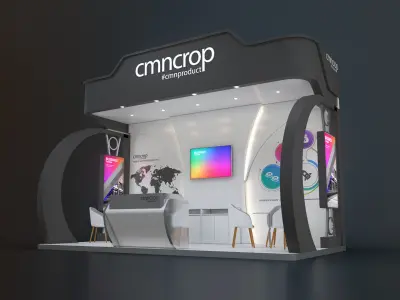 exhibition stand 18 sqm 3D model buy