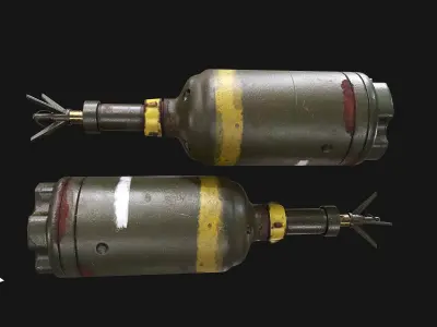 landmine empty grenade Low-poly 3D model