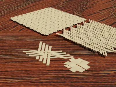 Bamboo weave pattern 3D model