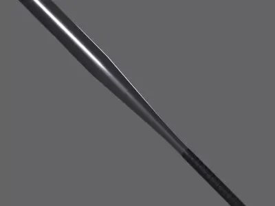 PBR Baseball Bat Steel Low-poly 3D model