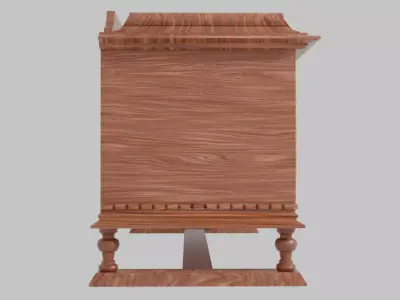 Antique Ornate Cedar Chest Low-poly 3D model