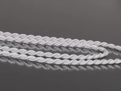 Photorealistic Endless Rope Necklace 3D model