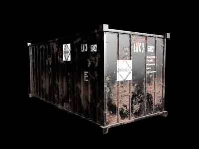 Container PBR shipping Low-poly 3D model