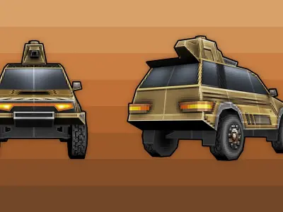 SCRAPDOG Desert Cruzer  Low-poly 3D model