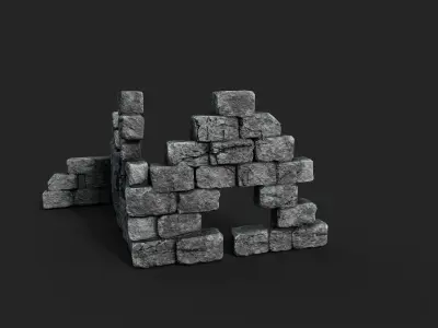 Old Ruin 2 Low-poly 3D model
