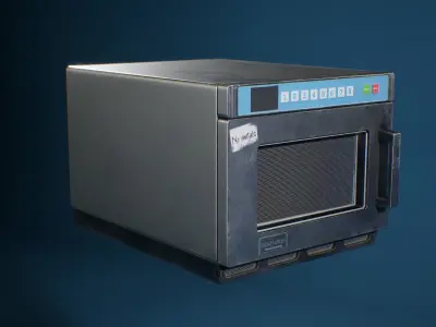 Realistic Microwave Restaurant Low-poly 3D model