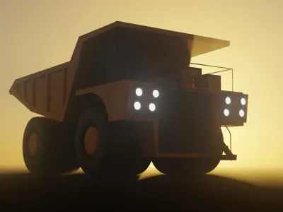 Low-Poly Mining Truck Low-poly 3D model